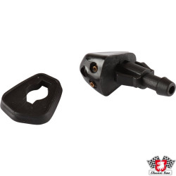 &quotเครื่องฉีดน้ำล้าง, เครื่องฉีดน้ำล้างกระจกหน้ารถ, หัวฉีด 3 หัว, พลาสติกสีดำ, Heavy Duty&quot