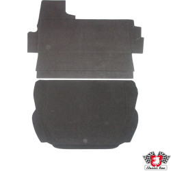 Boot carpet set, upper and lower, black