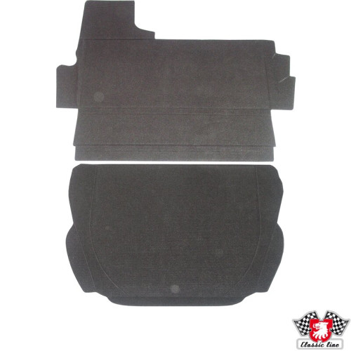 Boot carpet set, upper and lower, black