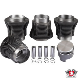 Big bore piston and cylinder set, casted, bore 87.0 mm, stroke 69.0 mm, upper 94 mm, lower 90 mm, CLASSIC