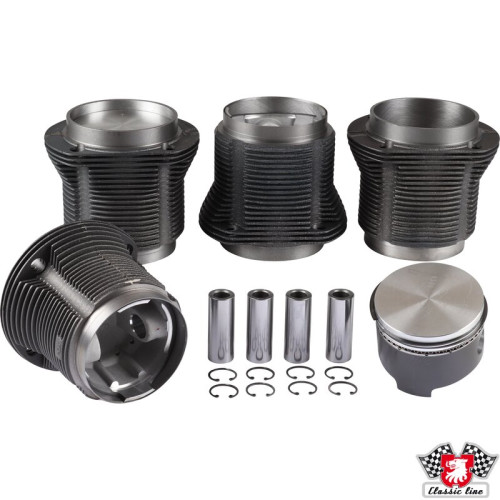 Big bore piston and cylinder set, casted, bore 94.0 mm, stroke 69.0 mm, upper 101 mm, lower 97 mm, CLASSIC