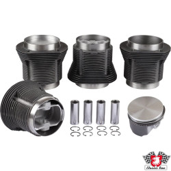 Big bore piston and cylinder set, casted, bore 92.0 mm, stroke 82.0 mm, upper 98 mm, lower 96 mm, CLASSIC