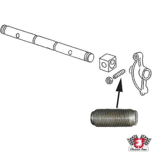 Adjusting screw for tappet, 10 mm