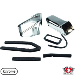 Air deflector plate set, chrome