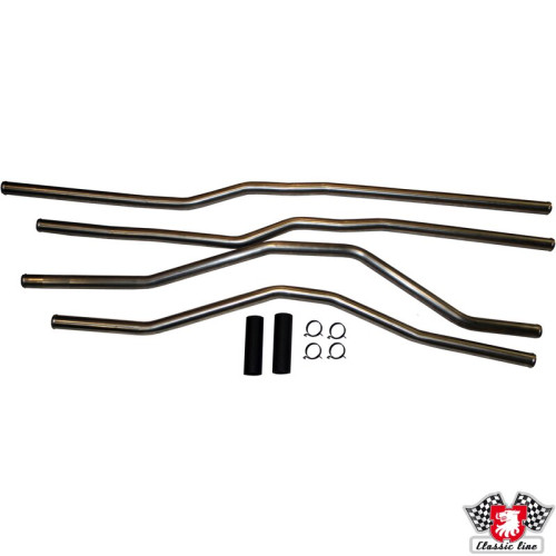 Water pipe set, feed/return, stainless steel