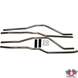 Water pipe set, feed/return, stainless steel