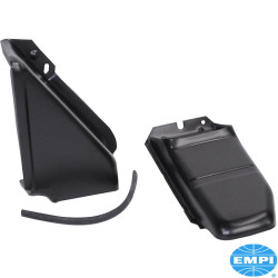 &quotDoghouse&quot tin set, black, 2 Pieces. Attaches to the back of a doghouse type shroud