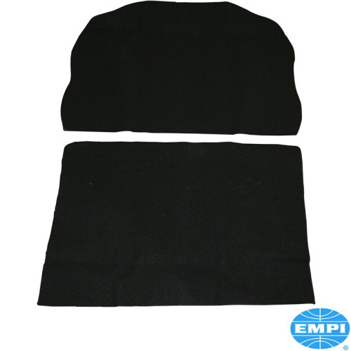 Boot carpet set, 2-piece, black