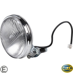 ไฟตัดหมอกโครเมียม ซ้าย/ขวา กระจกใส Hella 118 พร้อมหลอดไฟ มีเครื่องหมายอิเล็กทรอนิกส์