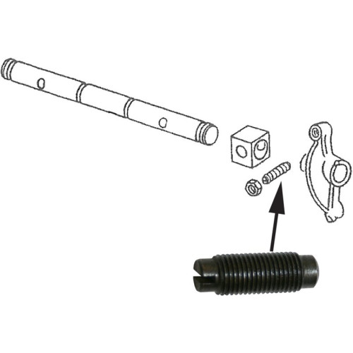 Adjustning screw for tappet, 9 mm