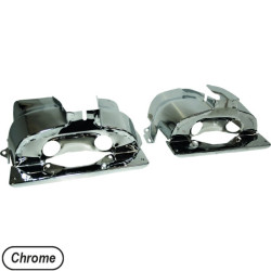 Chrome cylinder head tins set. Fits dual port engines.