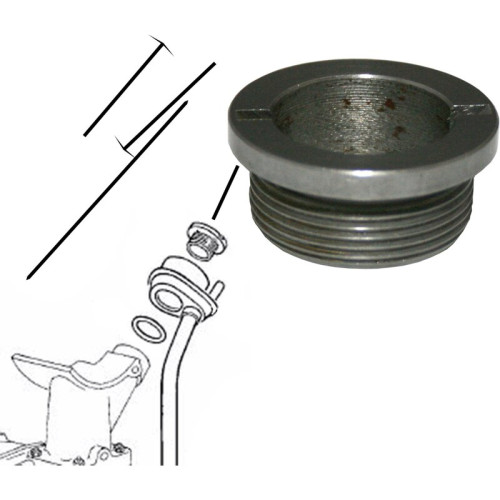 Banto bolt for oil filler support