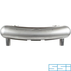 PartzBiz CE-1620801800-Exhaust rear, Racing, with two Ø63