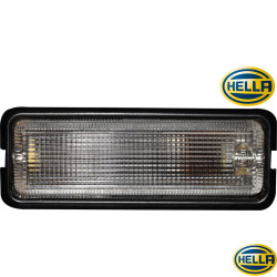 Interior and glove compartment light with black rim