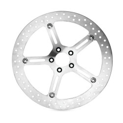PartzBiz HD--Arlen Ness 02-965 Chrome Big Brake Floating Front Rotor 00-05 Harley Softail FXD