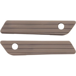 PartzBiz HD--Arlen Ness 03-617 Titanium Saddlebag Latch Covers Billet Pair Harley Touring 14-21