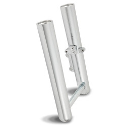 PartzBiz HD--Arlen Ness Hot Fork Legs Lower Sliders Dual Disc Smooth Chrome Harley 00-07 FLH | 06-503