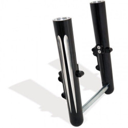 PartzBiz HD--Arlen Ness Hot Fork Legs Lower Sliders Dual Disc Deep Cut Black Harley 08-13 FL | 06-511