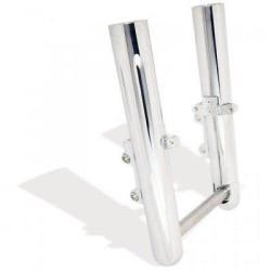 PartzBiz HD--Arlen Ness Hot Fork Legs Lower Sliders Dual Disc Deep Cut Chrome Harley 00-07 FL | 06-512