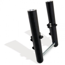 PartzBiz HD--Arlen Ness Hot Fork Legs Lower Sliders Single Side Smooth Black Harley 00-07 FLH | 06-523