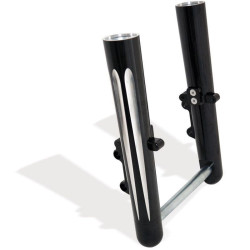 PartzBiz HD--Arlen Ness Hot Fork Legs Lower Sliders Single Side Deep Cut Black Harley 08-13 | 06-525