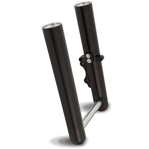 PartzBiz HD: 4423433-Arlen Ness Hot Fork Legs Dual Caliper Single Side Smooth Black Harley 00-07 FLH | 06-531