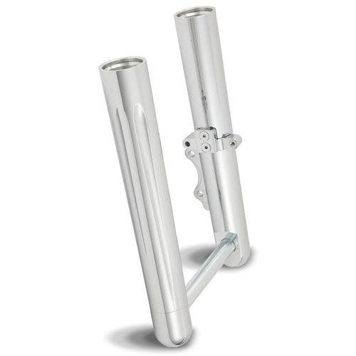 PartzBiz HD: 4423694-Arlen Ness Hot Fork Legs Lower Sliders Dual Disc Deep Cut Chrome Harley 14-15 FL | 40-502