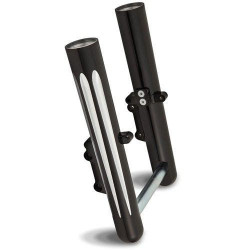 PartzBiz HD--Arlen Ness Hot Fork Legs Lower Sliders Dual Disc Deep Cut Black Harley 14-15 FL | 40-512