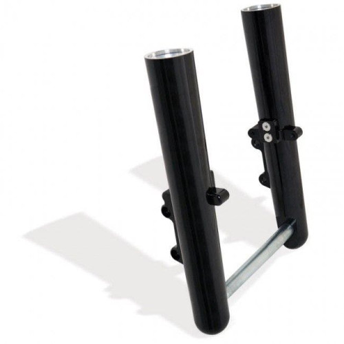 PartzBiz HD: 4423834-Arlen Ness Hot Fork Legs Lower Sliders Dual Disc Smooth Black Harley 14-15 FLH | 40-513