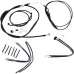PartzBiz HD: 3446550-Burly 12” Black Vinyl Ape Hanger Control Cables Complete Kit XL Harley 14-21