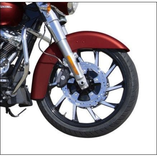 PartzBiz HD: 4420862-Coastal Moto Black Cut Hurricane 3D 21" Front Cast Wheel Only Harley 08-18 ABS