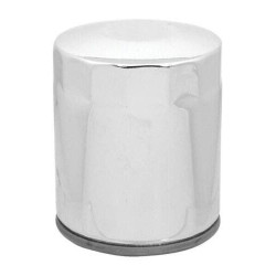PartzBiz HD--Chrome 10 Micron Oil Filter Harley Big Twin Cam Milwaukee M8 M-Eight Repl 63798-99 - Each replacement