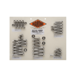 PartzBiz HD--Diamond Engineering 12 Point Polished Stainless Steel Engine Bolt Kit FLH 99-06 | PB603S