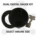 PartzBiz HD: 3491554-Dirty Air Dual Digital Air Pressure Gauge Kit Front Rear Red LED Air Ride Harley