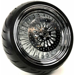 PartzBiz HD--16 X 5.5 52 Fat Mammoth Spoke Rear Wheel Rim BW Avon Tire 09-2018 Harley Touring