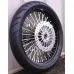 PartzBiz HD: 3441941-21 3.5 52 Mammoth Fat Spoke Front Wheel Black Rim 120/70-21 Tire Package Touring
