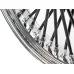 PartzBiz HD: 3472514-21 3.5 Chrome Rim 52 Fat Mammoth Black Spokes Wheel Rim DD Harley 00-07 Touring