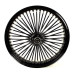 PartzBiz HD: 3460361-21 X 3.5 52 Mammoth Fat Black Spoke Front Wheel 2008-2023 Harley Touring Bagger