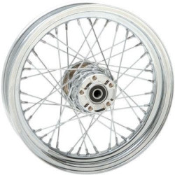 PartzBiz HD - Chrome 40 Spoke Laced 16" Rear Wheel Harley 00-06 Softail Dyna 40700-03 W/O ABS Softail best new rim upgrade replacement custom chopper bobber PartzBiz HD - Chrome 40 Spoke Laced 16" Rear Wheel Harley 00-06 Softail Dyna 40700-03 W/O ABS Softail best new rim upgrade replacement custom chopper bobber