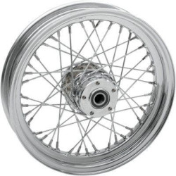 PartzBiz HD - Chrome 40 Spoke Laced 16" Rear Wheel Harley 02-07 FLH/T 41052-02 W/O ABS Touring Electra Glide Road Glide Street Glide Road King best new rim upgrade replacement custom chopper bobber Bagger PartzBiz HD - Chrome 40 Spoke Laced 16" Rear Wheel Harley 02-07 FLH/T 41052-02 W/O ABS Touring Electra Glide Road Glide Street Glide Road King best new rim upgrade replacement custom chopper bobber Bagger