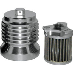 PartzBiz HD--PC Racing PCS4C Polished Flo Oil Filter Reusable 35 Microns