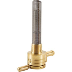 PartzBiz HD--Golan Raw Brass 75-516S-BS Click-Slick 3/8" NPT Straight Facing Petcock Harley | 75-516S-BS