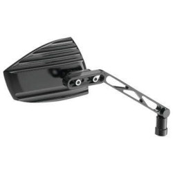 PartzBiz HD--Highsider Black Out Wave Mirrors Adjustable CNC M10 Universal