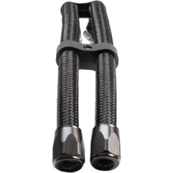 PartzBiz HD--Jagg 0711-0236 Black Fiber Braided Oil Cooler Hose Upgrade Kit Harley Davidson Metric custom motorcycle bike upgrade replacement line 211-JLWN06-6