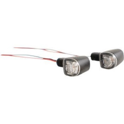 PartzBiz HD  - Koso HE041101 Nano LED Dual Turn Brake Signal Amber Red Universal 12V Motorcycle Taillight Running Light Bright Harley Davidson Indian Yamaha Triumph Suzuki Custom Chopper Softail Sportster Touring Dyna Street Stop Fender Lighting Upgrade Replacement