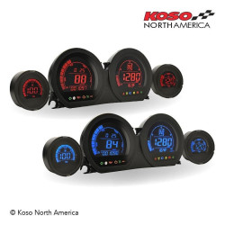PartzBiz HD  - KOSO BA064900 HD-03 Series Touring Gauge Cluster Kit 14-19 Harley FL 28-61040 2861040