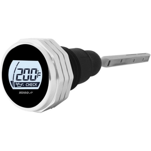 PartzBiz HD: 4413336-KOSO BA053011 Silver Digital Oil Gauge Dip Stick 07-16 Harley-Davidson Touring FLH/T road electra glide king temp level LCD display 