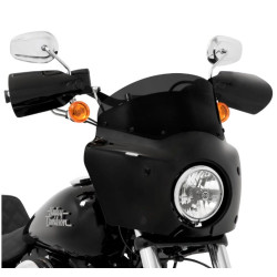 PartzBiz HD--Road Warrior 7” Dark Smoke Windshield Fairing Polished Mount Kit Harley 18+ FXLR