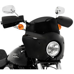 PartzBiz HD--Road Warrior 7” Dark Smoke Windshield Fairing Black Mounting Kit Harley 18+ FXLR