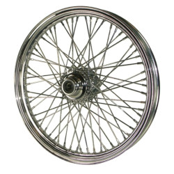 PartzBiz HD--19 x 2.5 Front Chrome 60 Spoke Wheel Rim Dual 84-99 Dyna Sportster Harley